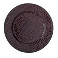 Faux Croc Round Lifestyle Charger/ Lacquer Poly Plate - 4 Piece Set